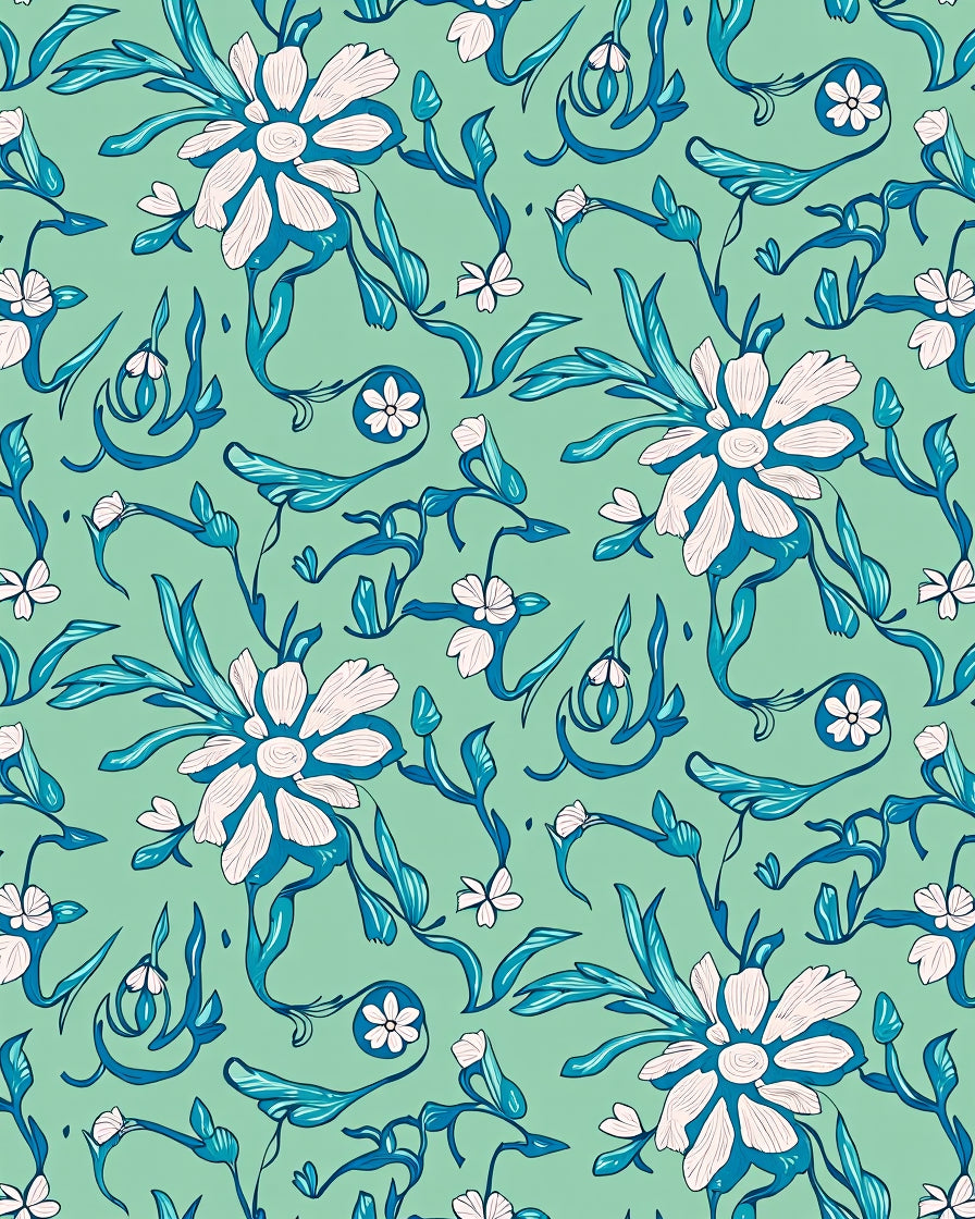 Charming Floral Vine Pattern Rug