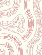 Coral Swirl Continuous Line Design Rug