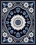 Classic Floral Medallion Design Rug