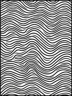 Abstract Black White Wavy Pattern Rug