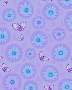 Floral Butterfly Pattern Gentle Petals Rug