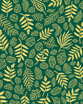 Leaf Pattern Botanical Gold Design Rug