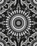 Ethereal Black White Mandala Design Rug