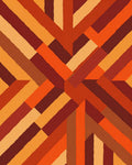 Warm Earth Tones Geometric Pattern Rug