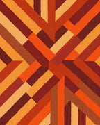 Warm Earth Tones Geometric Pattern Rug