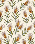 Golden Wheat Stalk Pattern Design Rug