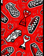 Bold Graphic Cars Bottles Rug