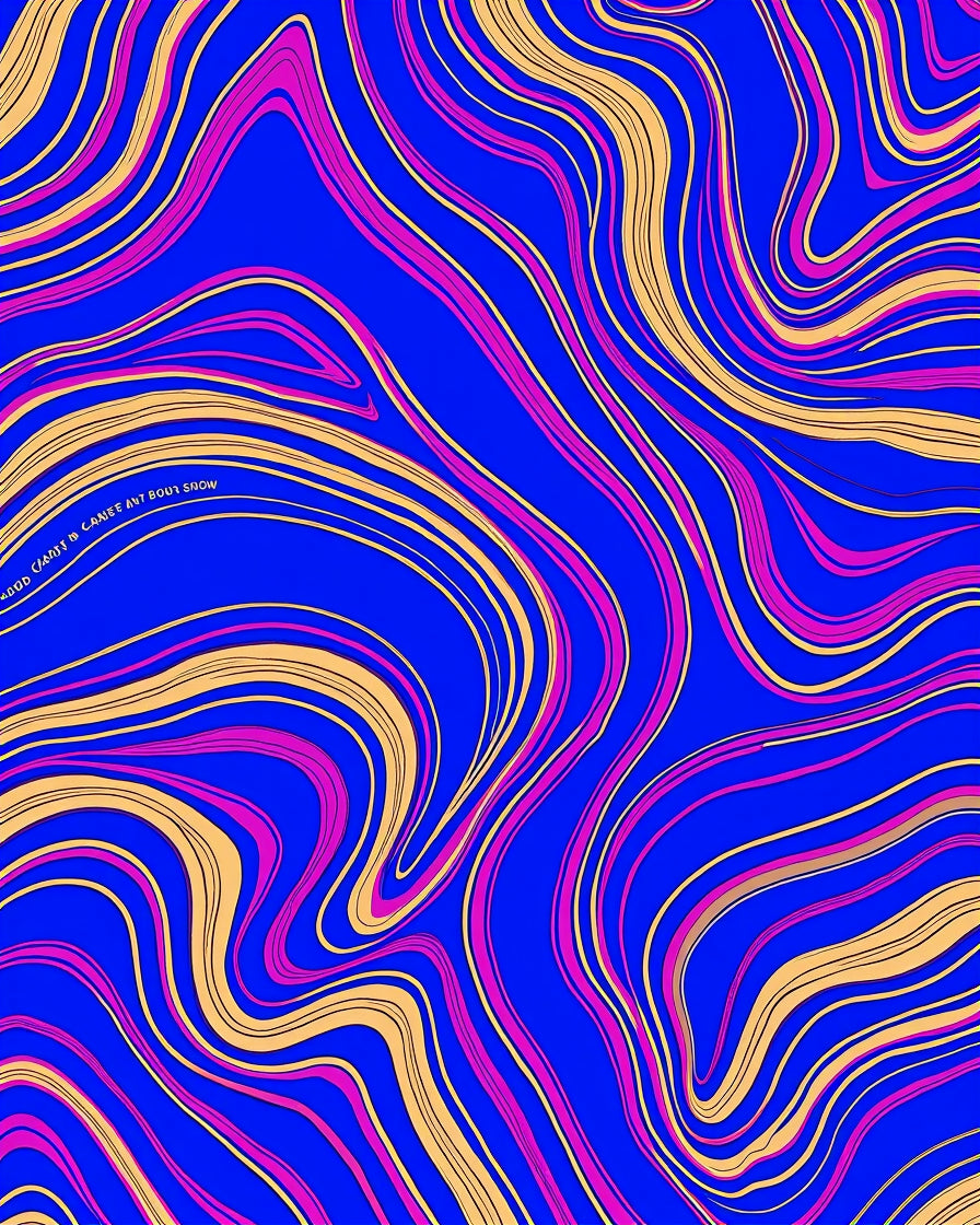 Bold Wavy Swirl Pattern Rug