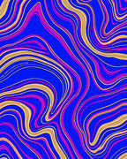 Bold Wavy Swirl Pattern Rug
