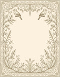 Foliage Birds Antique Style Rug