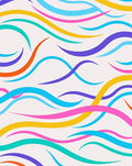 Wavy Abstract Colorful Swirls Design Rug
