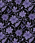 Bold Purple Floral Vines Rug