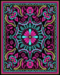 Vibrant Floral Mandala Pattern Rug