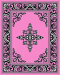 Pink Floral Baroque Classic Pattern Rug