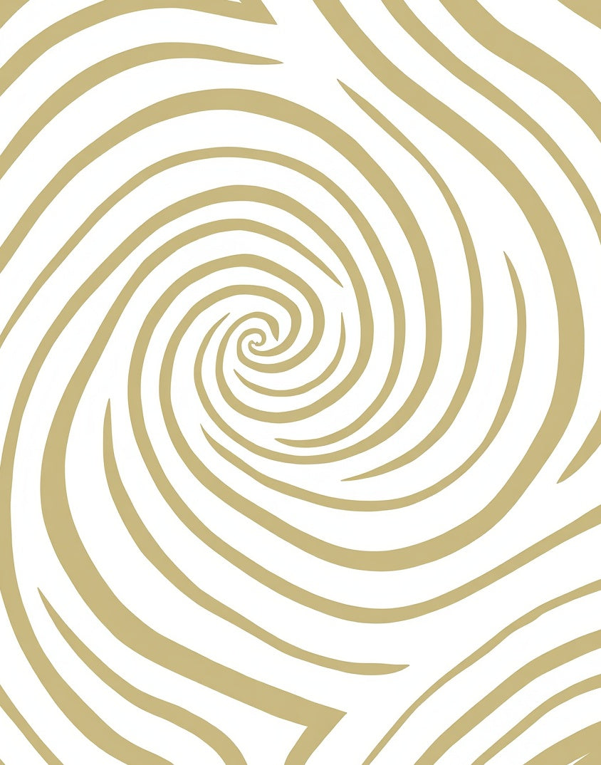 Golden Swirl Stripe Pattern Rug