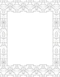 Ornate Geometric Mirror Frame Pattern Rug
