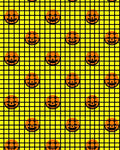 Joyful Pumpkin Gridded Pattern Rug