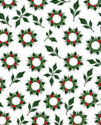 Festive Wreath Leaf Pattern Rug