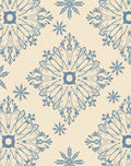 Intricate Blue Floral Mandala Pattern Rug