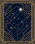Art Deco Celestial Starburst Pattern Rug