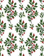 Classic Green Berry Branch Pattern Rug