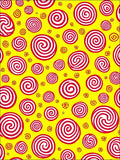 Red White Swirl Circles Pattern Rug