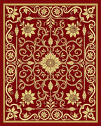 Detailed Floral Vine Embossed Rug