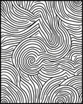 Whimsical Swirl Landscape Pattern Rug