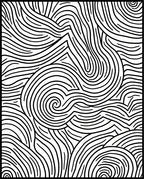 Whimsical Swirl Landscape Pattern Rug