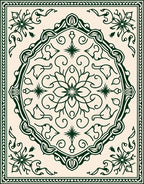 Ornate Floral medallion Pattern Rug