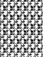 Abstract Geometric Houndstooth Pattern Rug