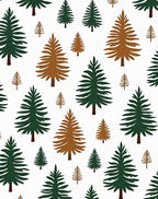 Forest Trees Green Brown Scatter Rug