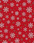 Winter Snowflake Medallion Pattern Rug