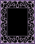 Ornate Lavender Floral Swirl Pattern Rug