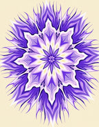 Vibrant Purple Floral Mandala Design Rug