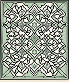 Mint Green Classic Geometric Designs Rug