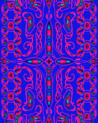 Vibrant Abstract Swirls Pattern Rug