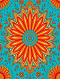 Vibrant Floral Mandala Pattern Rug