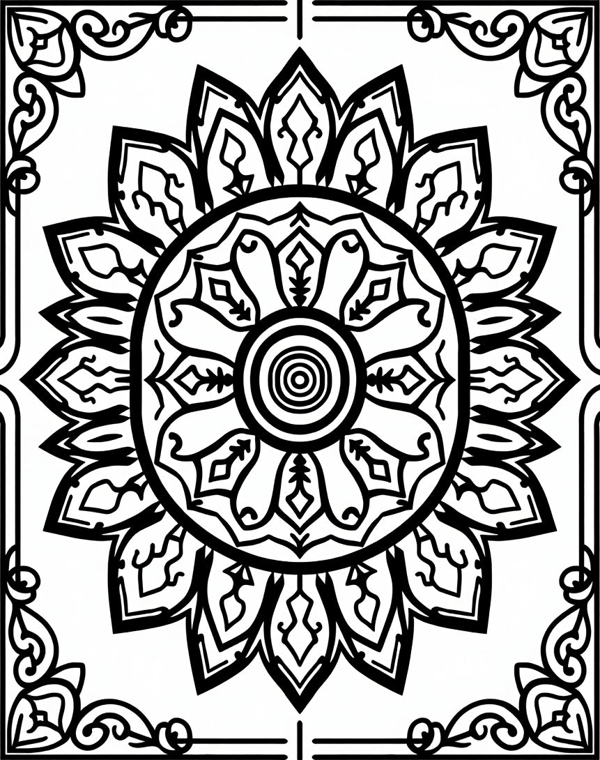 Ornate Mandala Patterned Rug