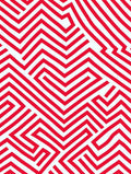 Bold Red Geometric Maze Rug