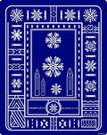 Winter Blue Snowflake Celestial Gateways Rug