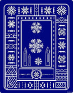 Winter Blue Snowflake Celestial Gateways Rug