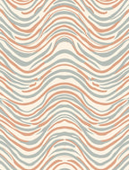 Abstract Wavy Stripes Pattern Rug