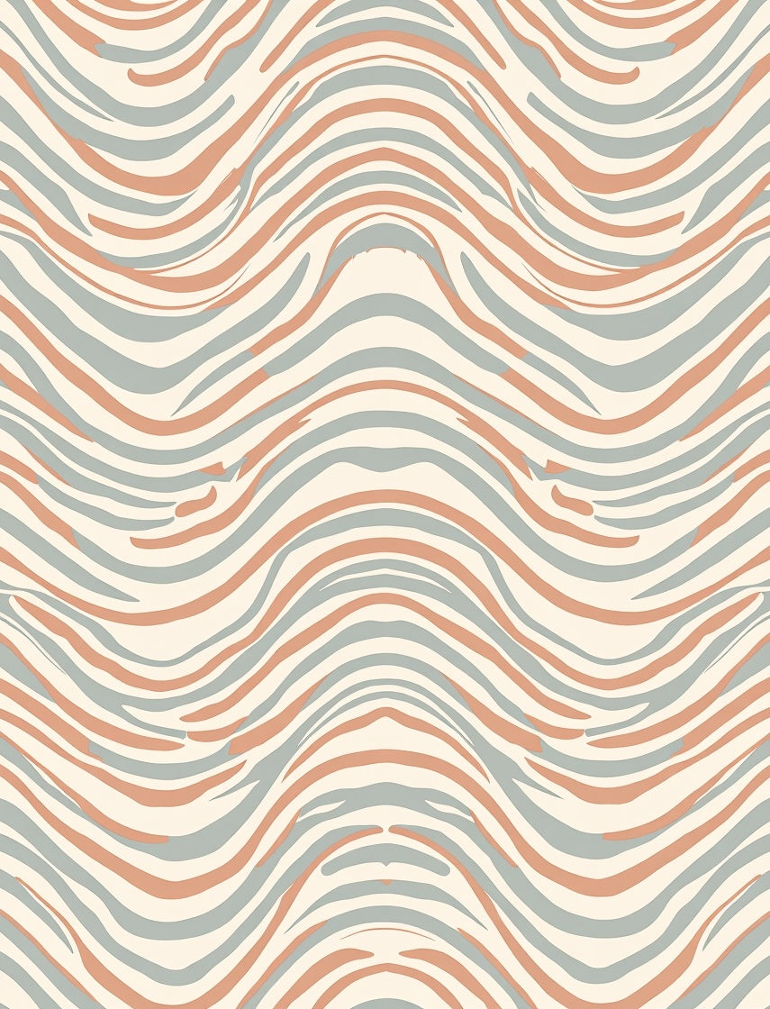 Abstract Wavy Stripes Pattern Rug