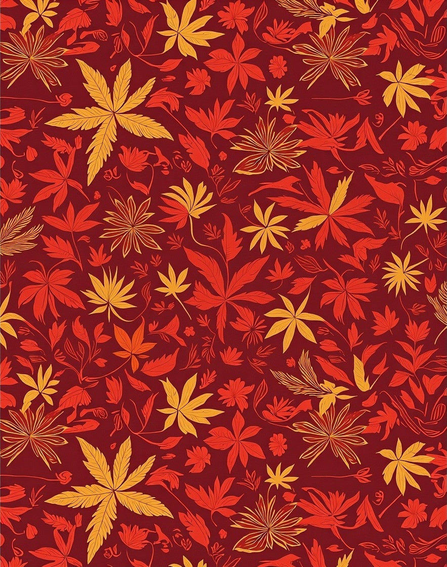 Autumn Leaves Pattern Rug