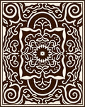 Ornate Scrollwork Mandala Pattern Rug
