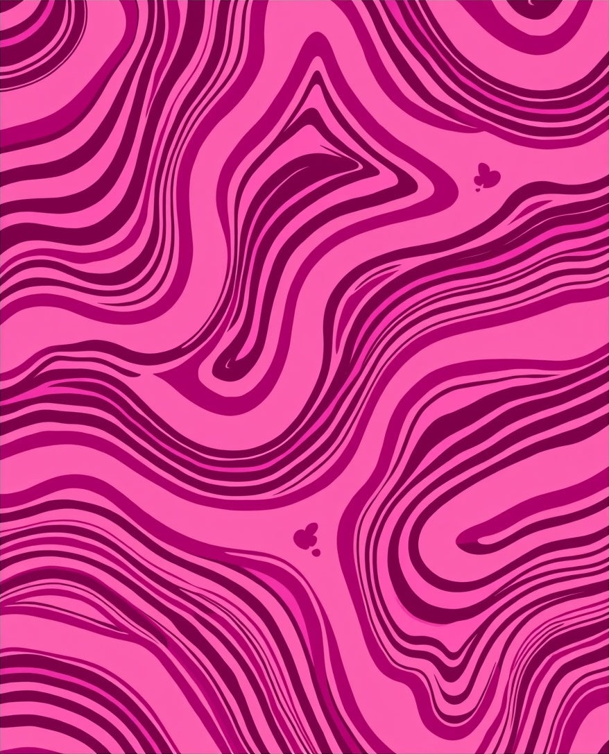 Pink Swirl Abstract Pattern Rug
