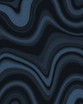 Deep Blue Swirl Abstract Pattern Rug