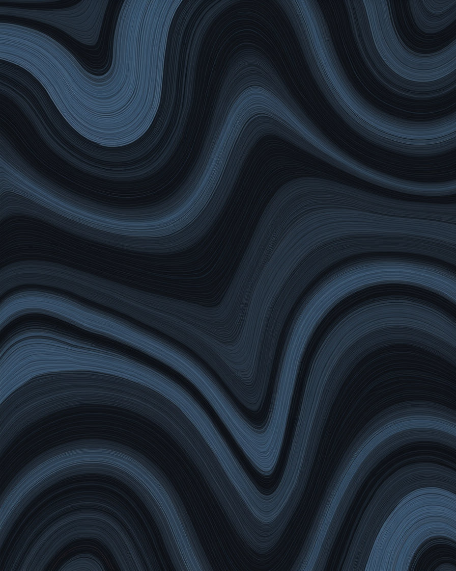 Deep Blue Swirl Abstract Pattern Rug