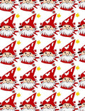 Cute Red Gnome Stars Background Rug